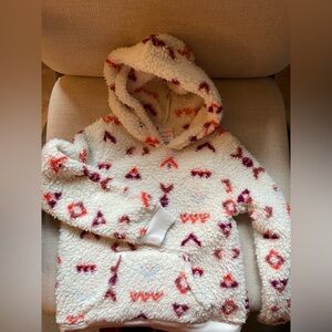 Jumping Beans fleece hoodie size 7 girls white
